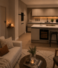 Küchen-Dump - render van greige keuken kuchendump